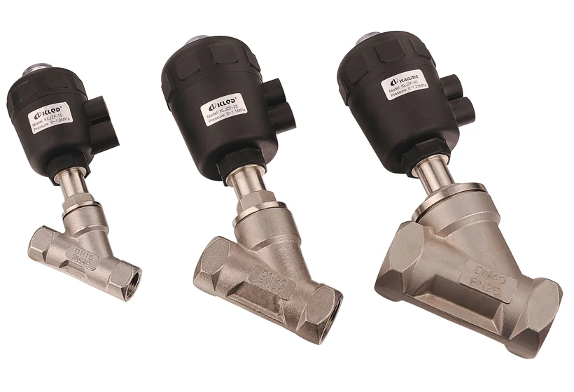 Kailing KLJZF angle seat valve variants for process-line selection
