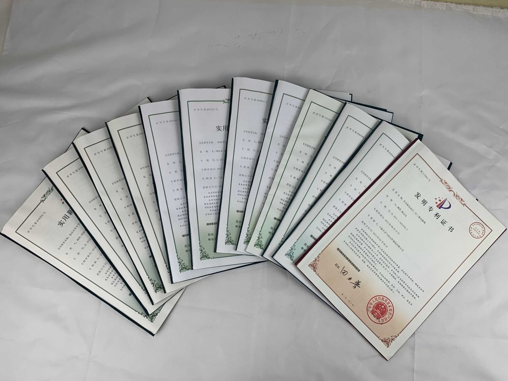 Patents and honor certificates