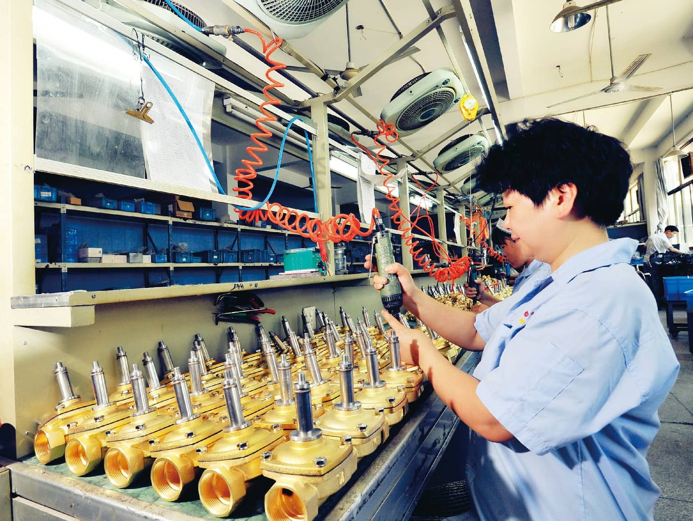 Assembly line at the Kailing factory