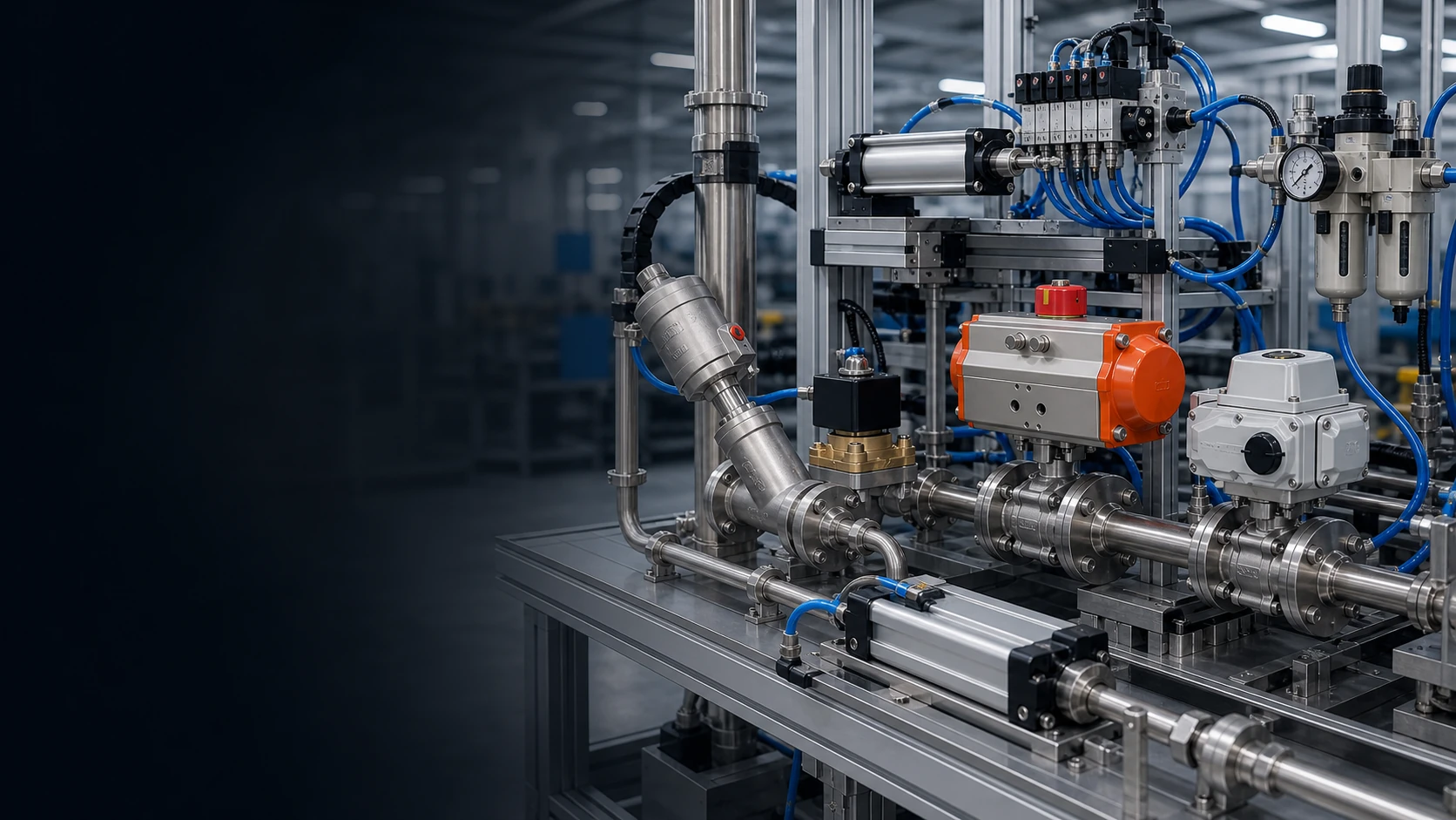 Kailing pneumatic components integrated into an automated equipment system