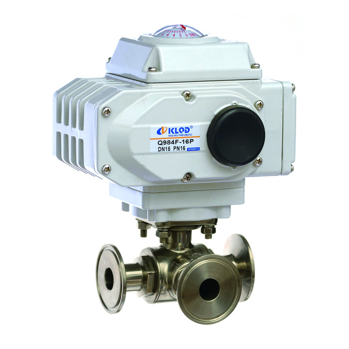 Electric Three-way Quick Clamp Ball Valve
