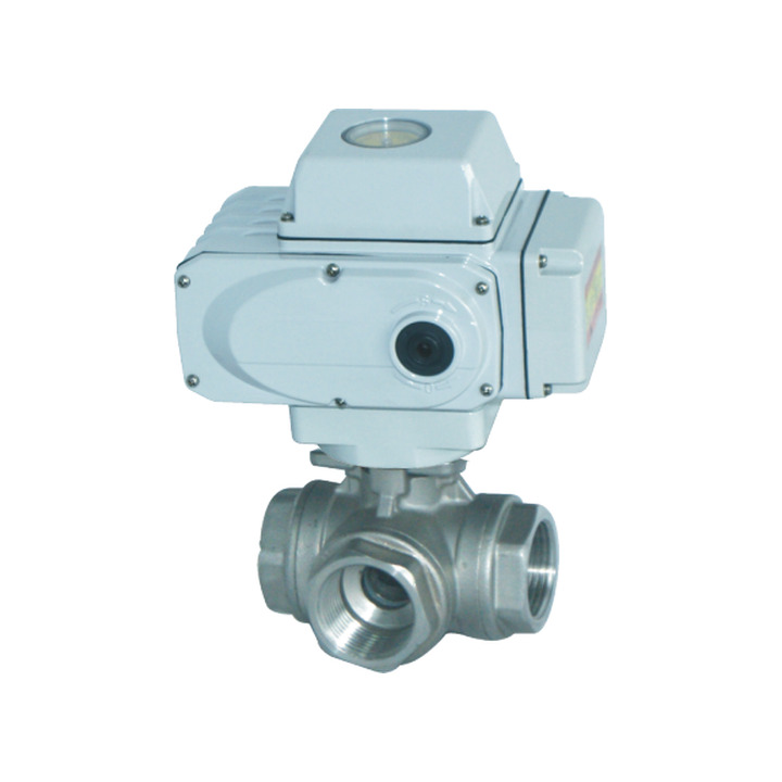 Electric Three-way Threaded Ball Valve