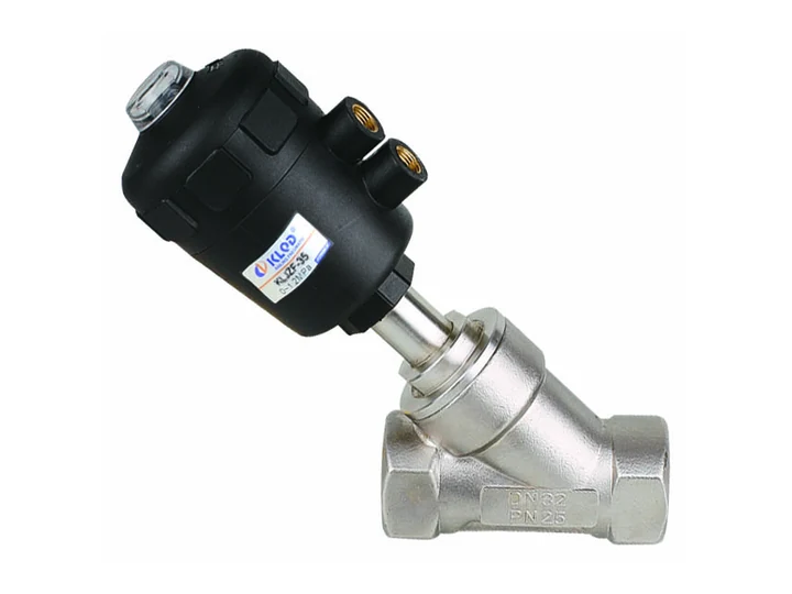 KLJZF Threaded Plastic-head Pneumatic Angle Seat Valve