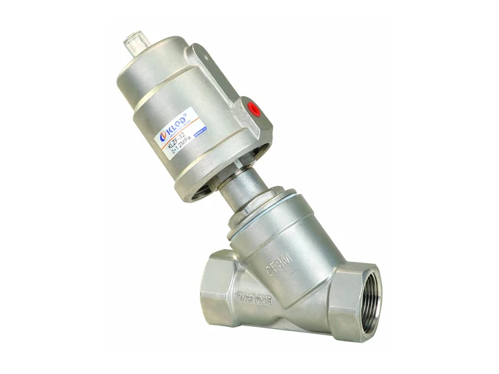 KLJZF Threaded Stainless-head Pneumatic Angle Seat Valve