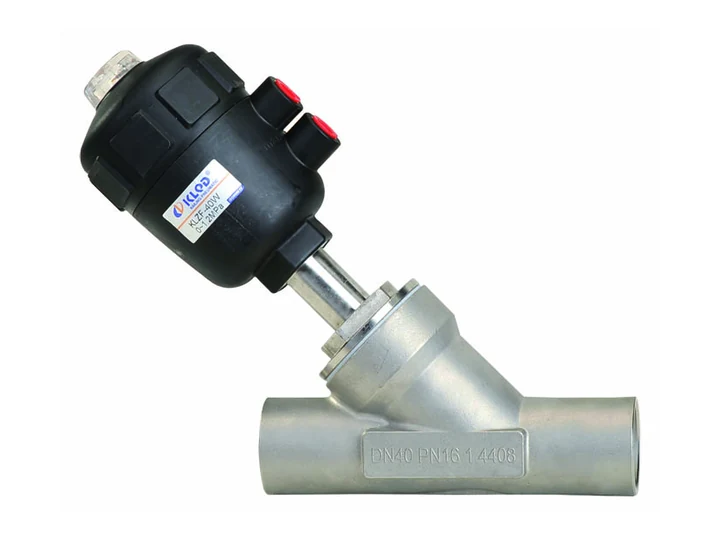 KLJZF Welded Plastic-head Pneumatic Angle Seat Valve
