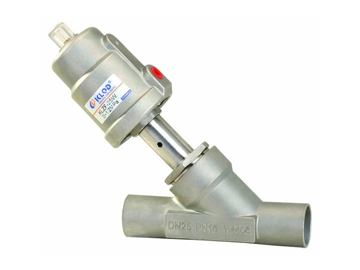 KLJZF Welded Stainless-head Pneumatic Angle Seat Valve